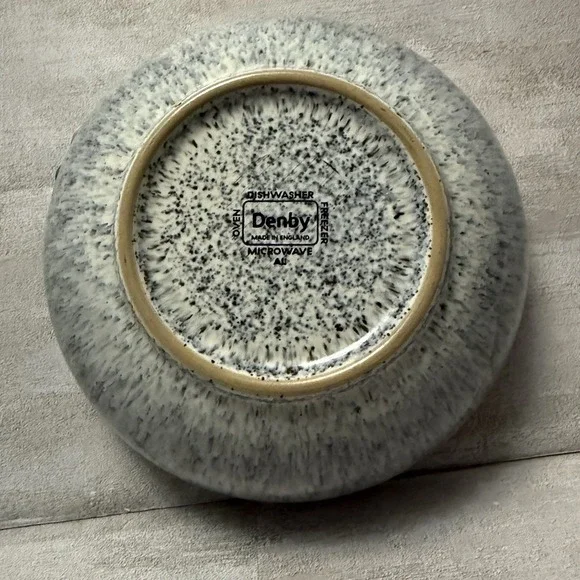 Denby Halo Speckle Coupe‎ Cereal Bowl Blue Grey, Made in England 6.5" - Picture 6 of 7